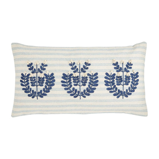 Mud Pie Blue & Tan Applique Pillows