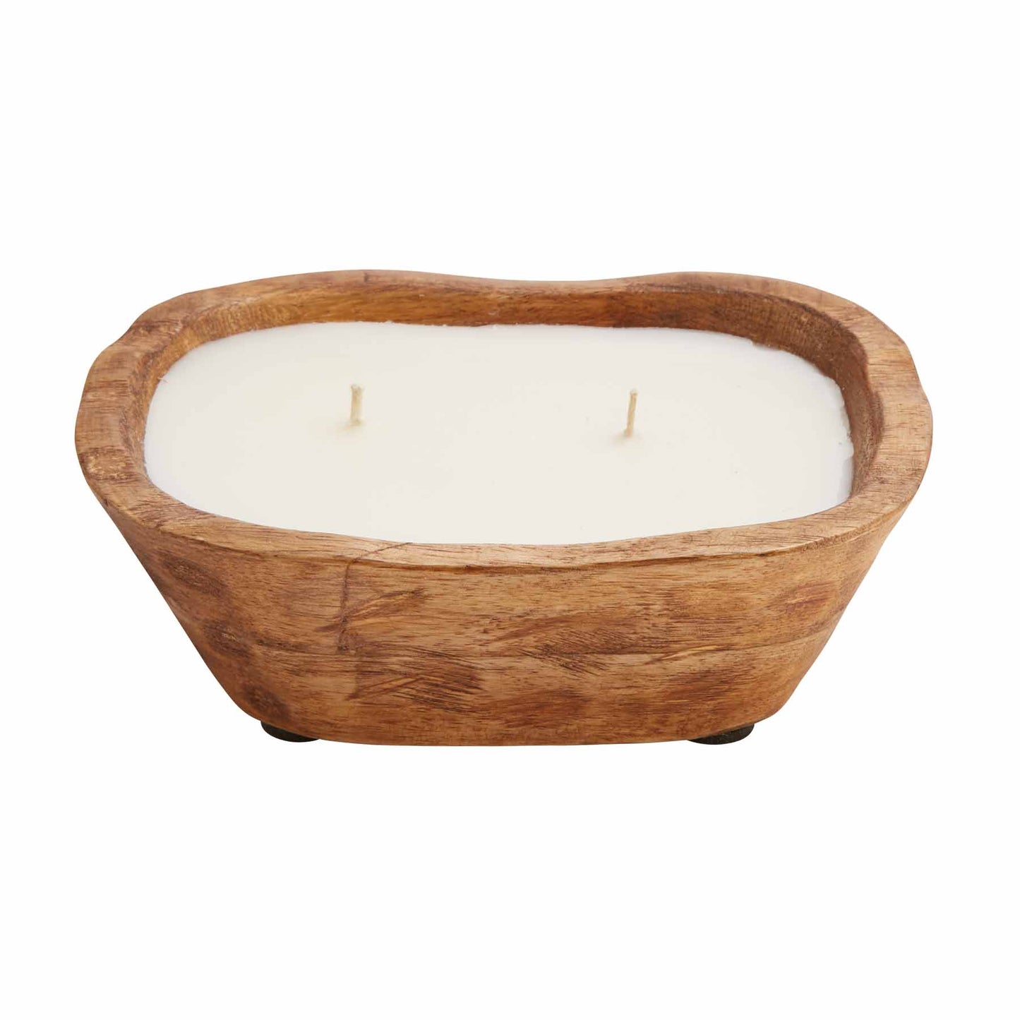 Mud Pie Wood Dough Bowl Candle