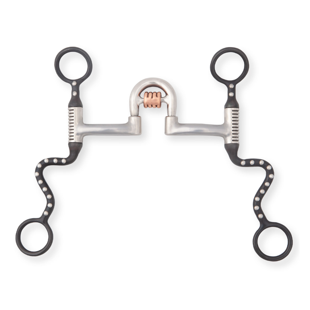 Myler Black Steel Seven Shank Rollback Correctional High Port w/Cricket Bit MB 27HP - 5"