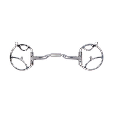 Myler Western Dee with Hooks and Low Port Comfort Snaffle Bit MB 04 - 5"