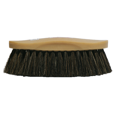 The Ultimate Horsehair Blend Brush with tan handle and brown bristles