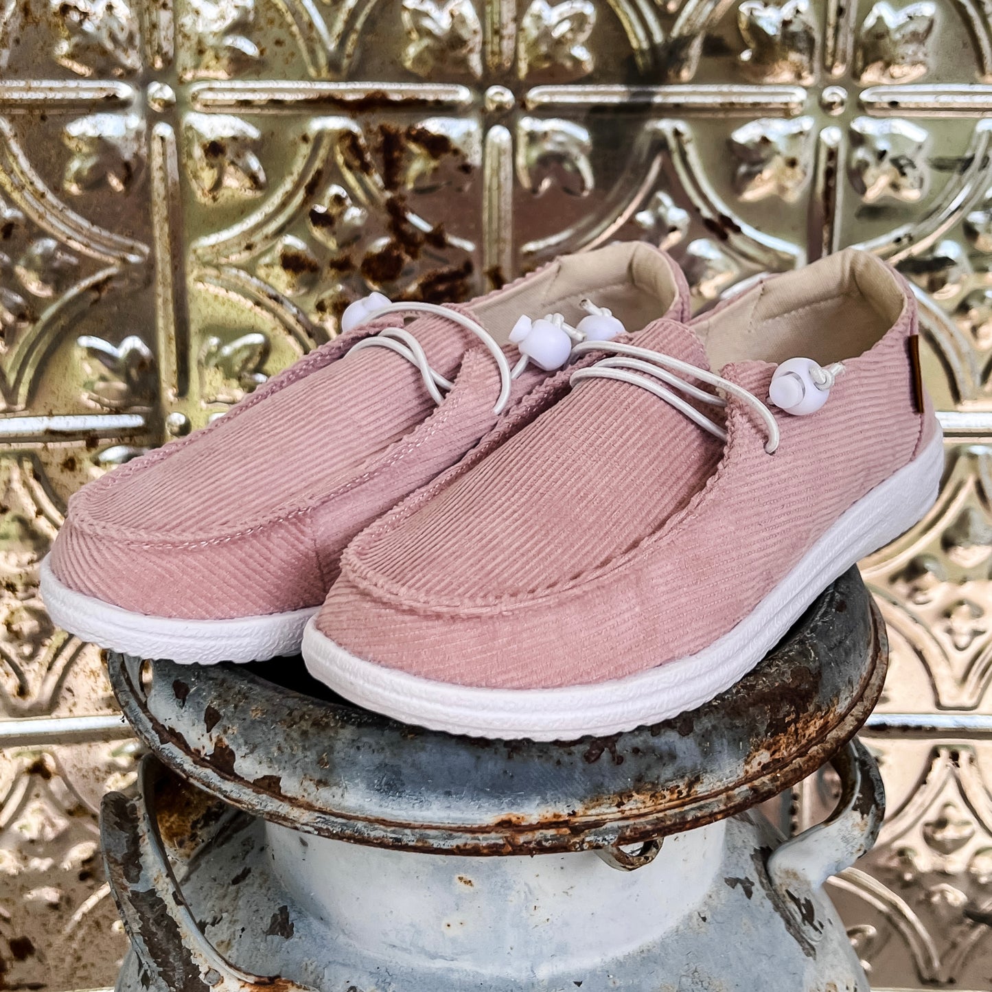 Women's Kayak Slip On Sneaker - Blush Corduroy