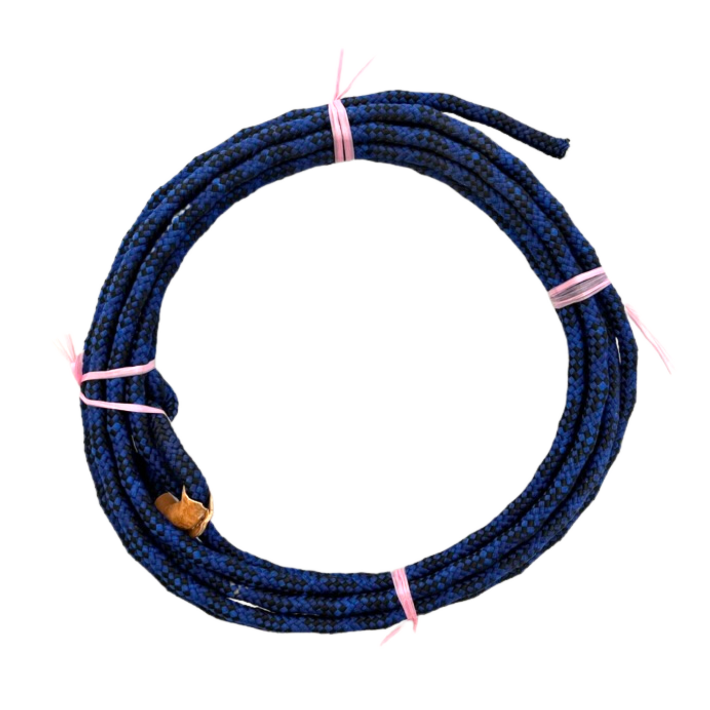 AJ Tack Kid blue and black braided nylon rodeo lasso
