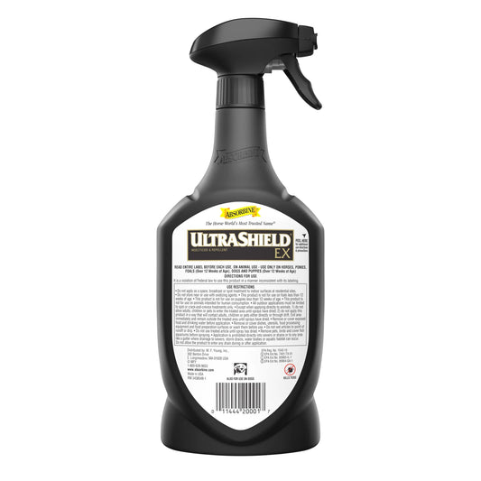 Back of the spray bottle of the UltraShield® EX Insecticide & Repellent - 32oz.