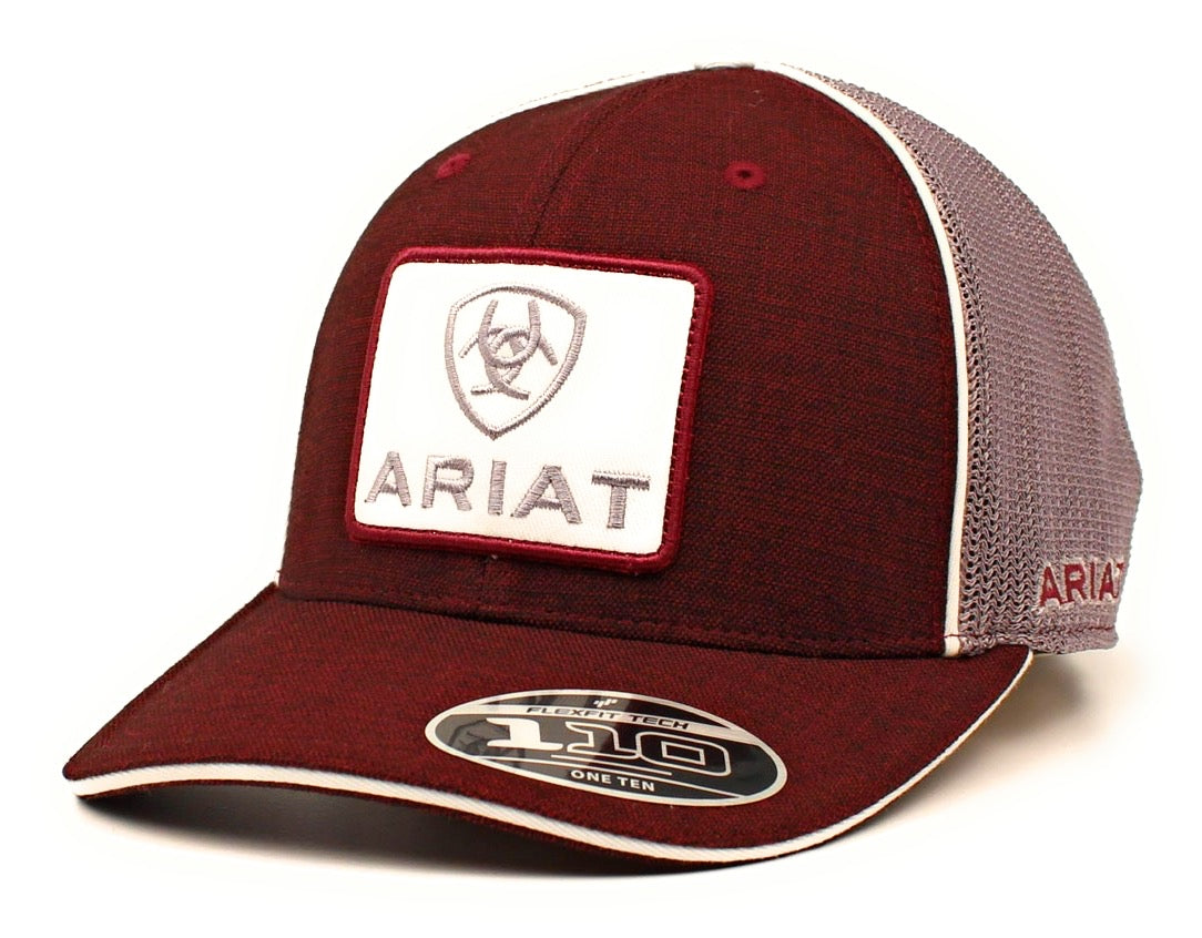 Ariat Logo Mens Cap Heather Burgundy