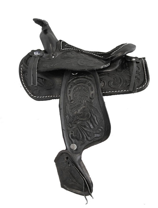 Black Decorative Western Saddle