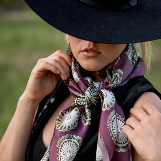 Fringe Scarves Big Concho Wild Rag - Cab