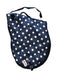 AJ Tack English Padded Saddle Carrier Navy Blue with White Polka Dots
