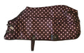 420D Poly Stable Blanket Brown with Pink Dots