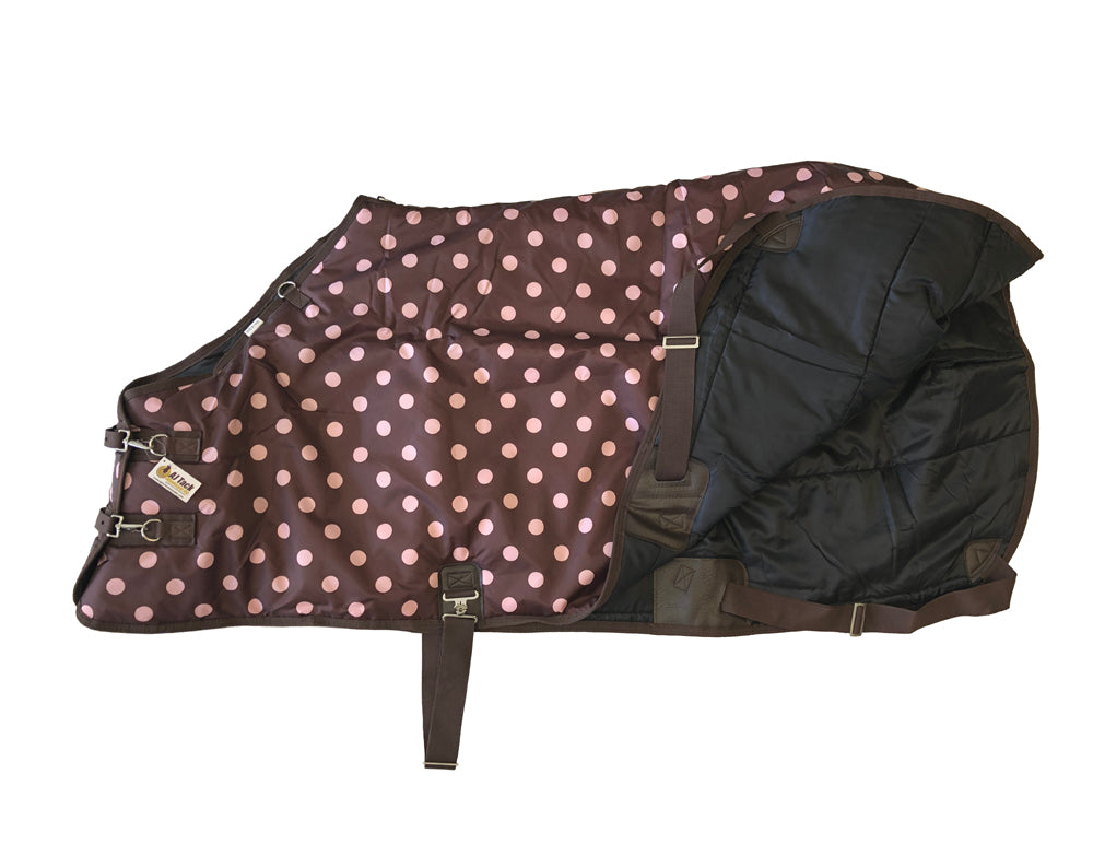 Brown with Pink Dots Poly Stable Blanket 