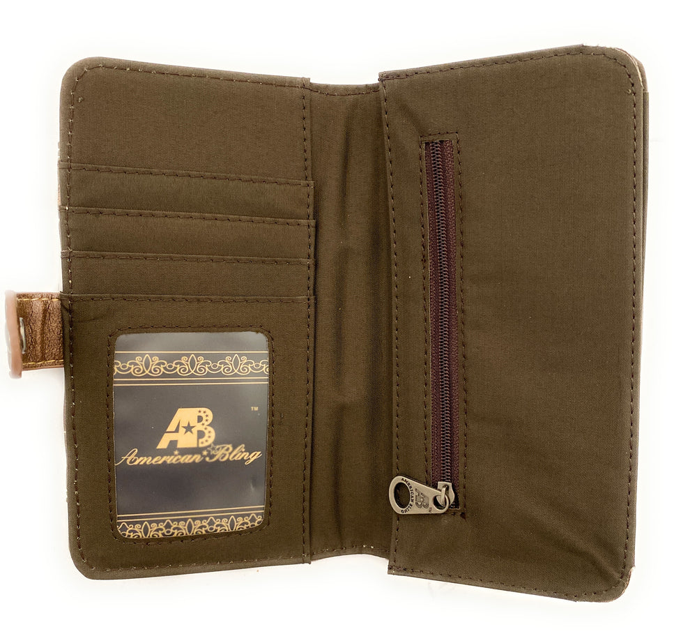  Concealed Carry Embroidered Wallet Coffee