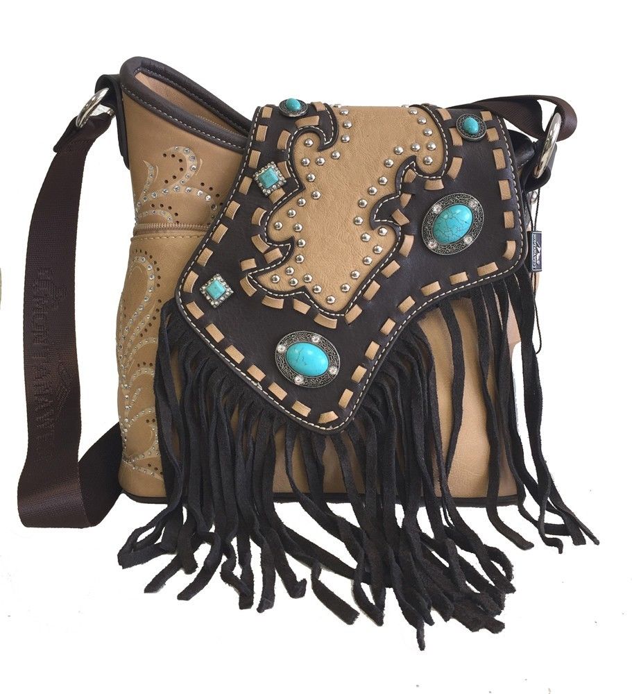 Fringe Crossbody Western Crossbody Purse Montana West Turquoise