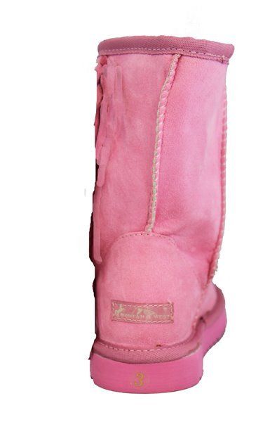 Montana West Kids Embroidery Boots Pink Back