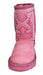 Montana West Kids Embroidery Boots Pink Front