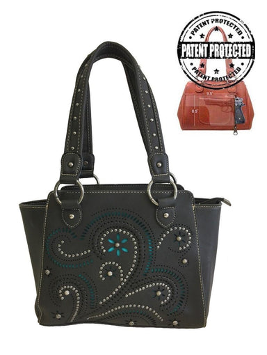 Concealed Carry Swirl Purse Black