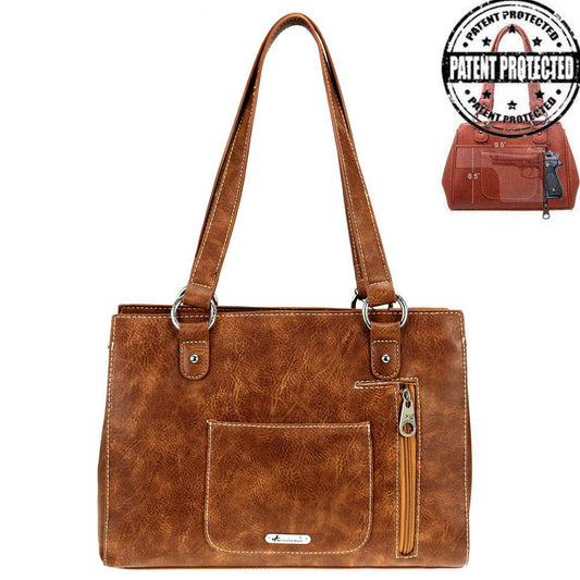 Concealed Carry Rhinestone Mandala Purse Brown Back