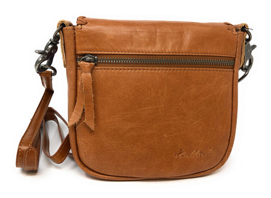 Concho Crossbody Purse Back Brown