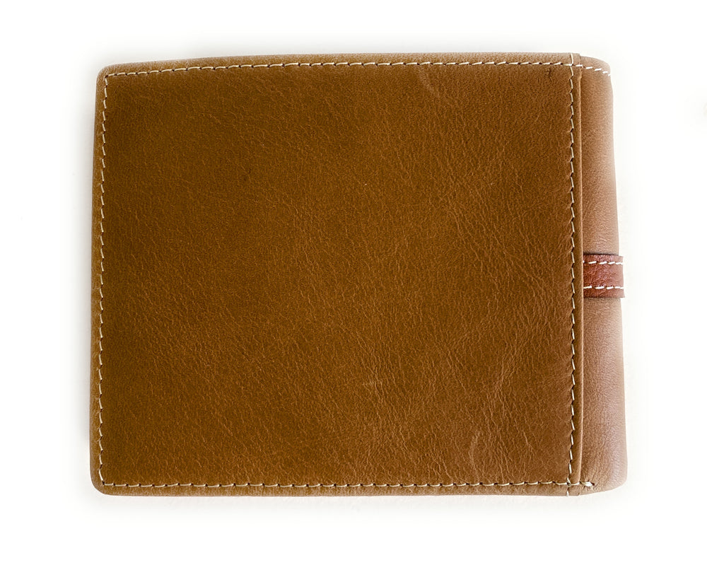 Lonestar Concho Bi-fold Wallet Brown back