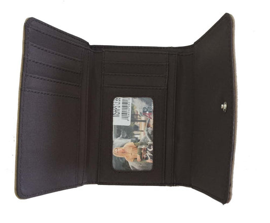 Daisy Cutouts Wallet tan color inner pockets