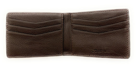Nocona Mens Bifold Money Clip - Medium Brown Open