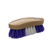 purple and white bristle horse brush