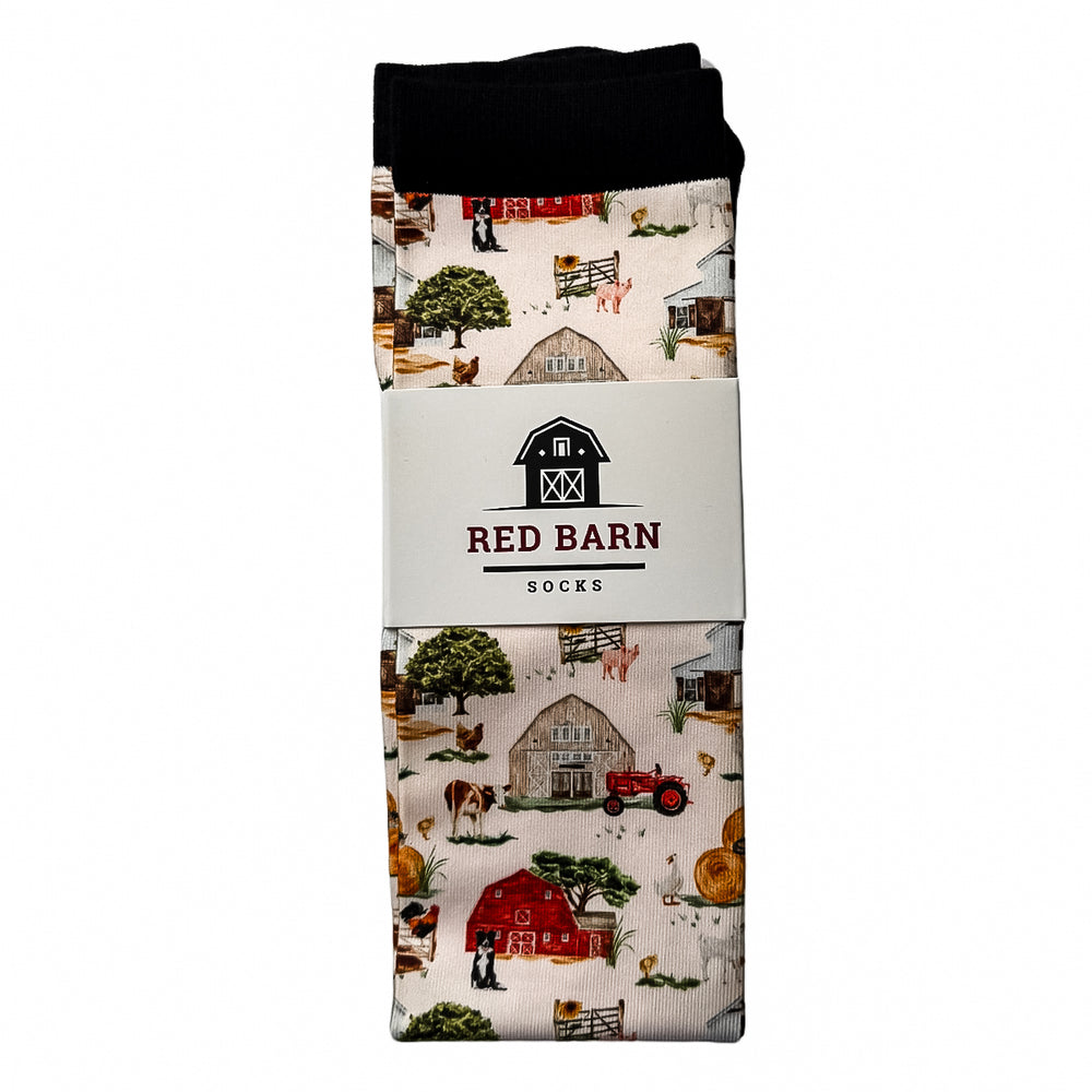 Red Barn Socks Boot Socks - Farm Life