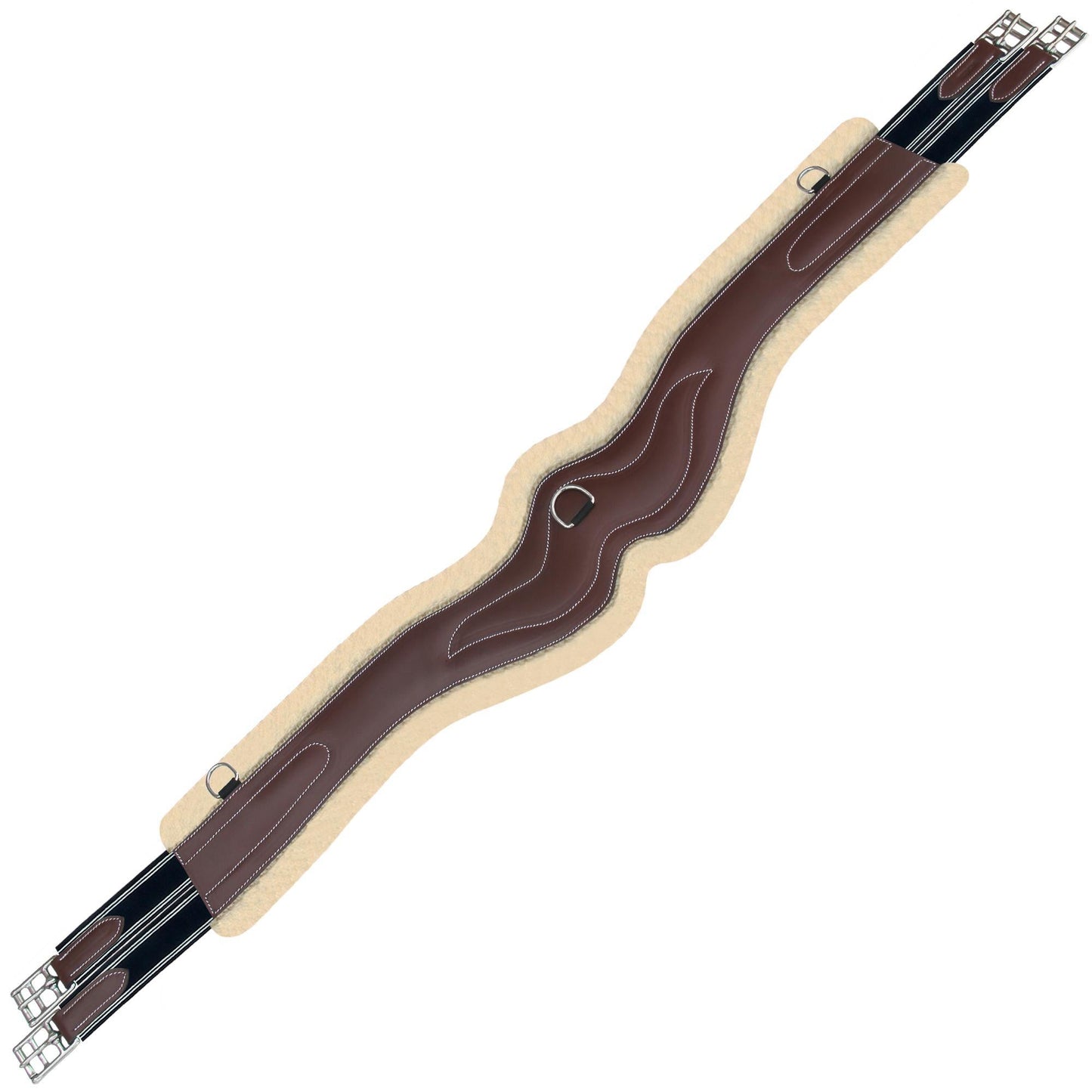 ExionPro 'AdaptLine' Wave Over Lay Girth - Navy Blue Elastic with White Lines