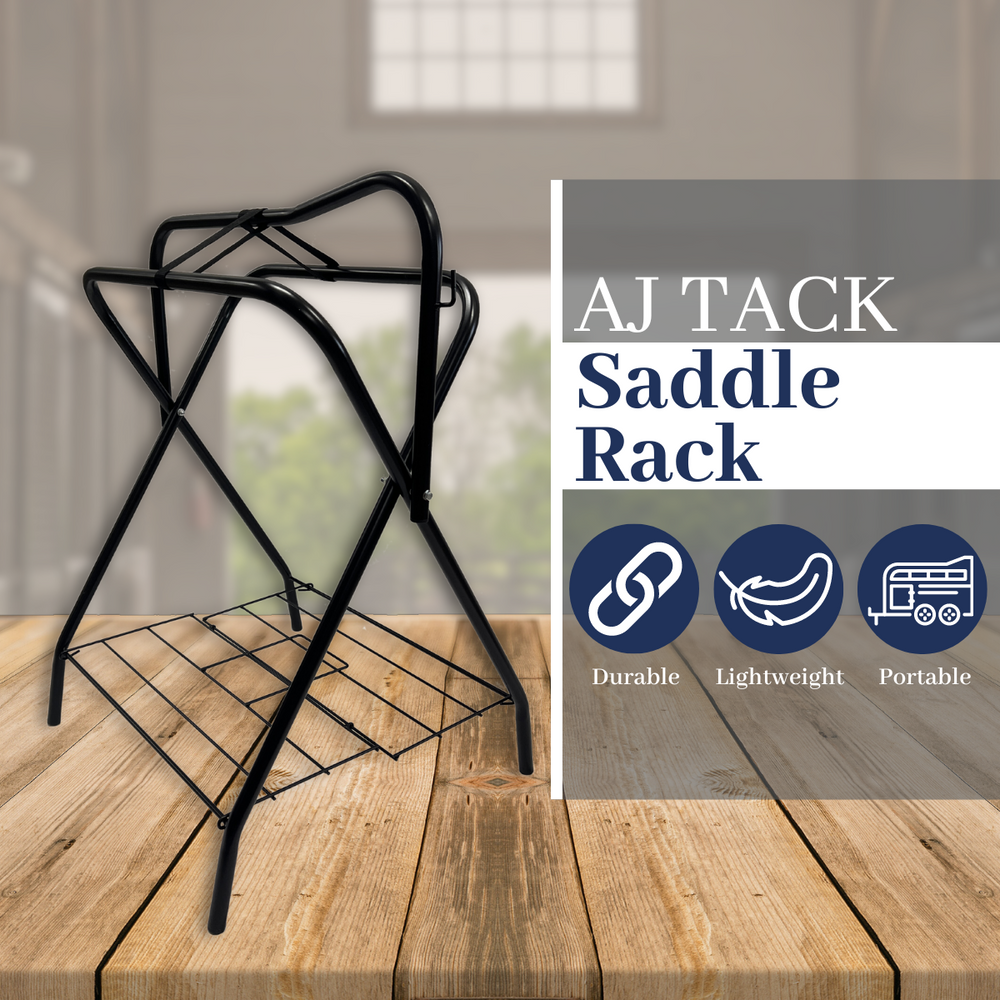 AJ Tack Freestanding Full Size Portable Horse Saddle Rack