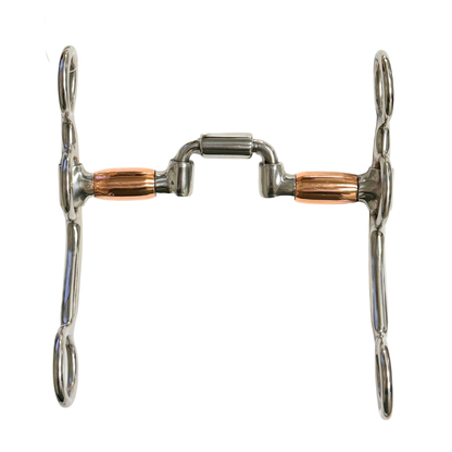 AJ Tack Argentine Hinged Port Correction Bit with Copper Rollers