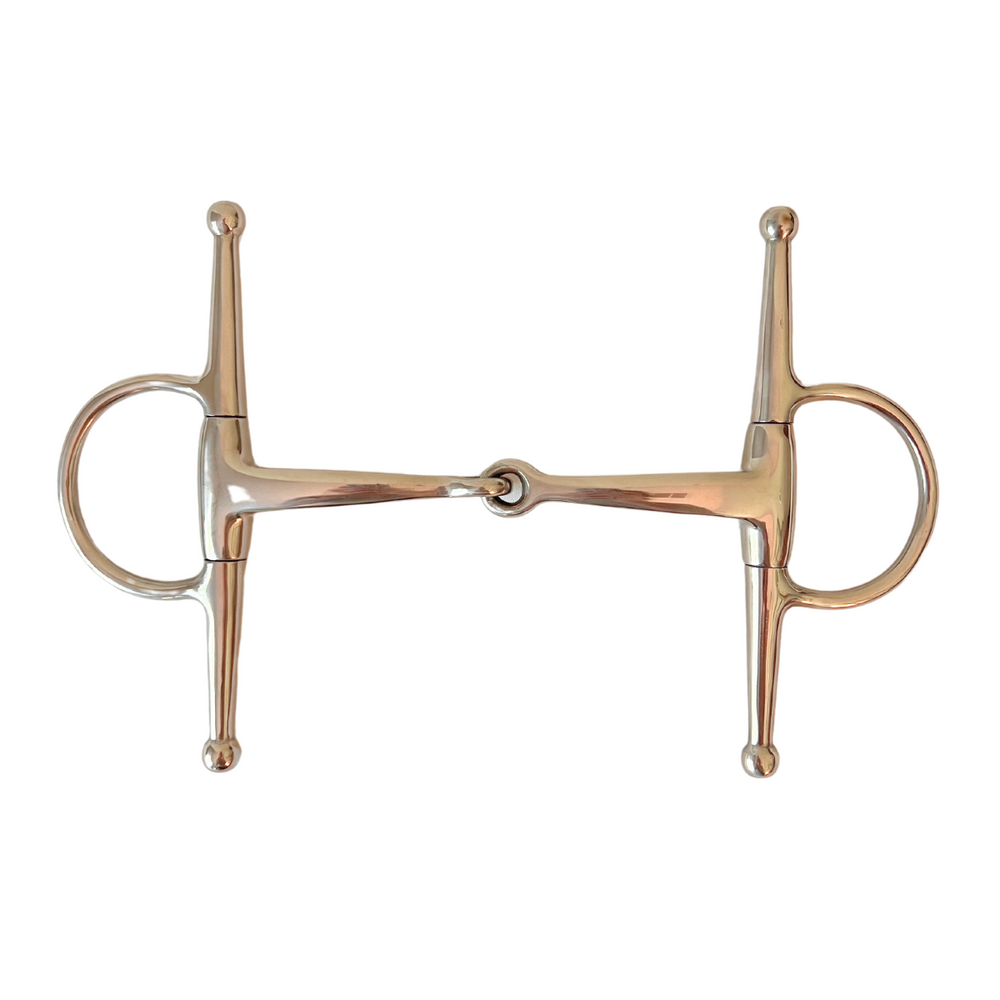 AJ Tack Stainless Steel Full Cheek Snaffle Bit with Triangle Mouth