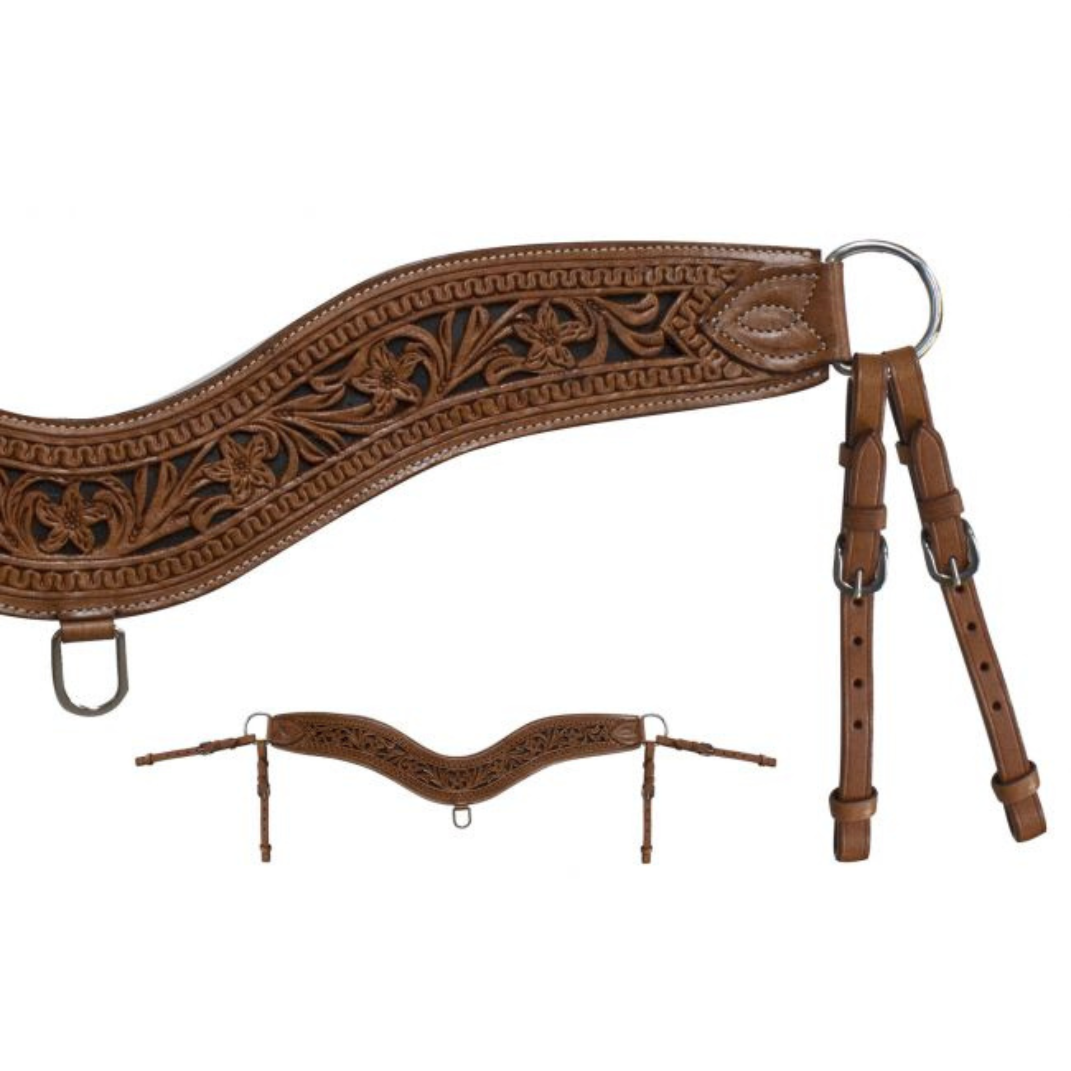 Showman ® Floral Tooled Tripping Collar – AJ Tack