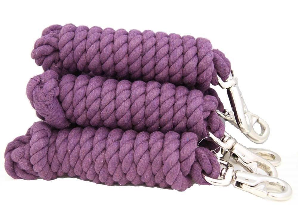 10 Foot Cotton Lead Rope with Bull Snap - Set of 5