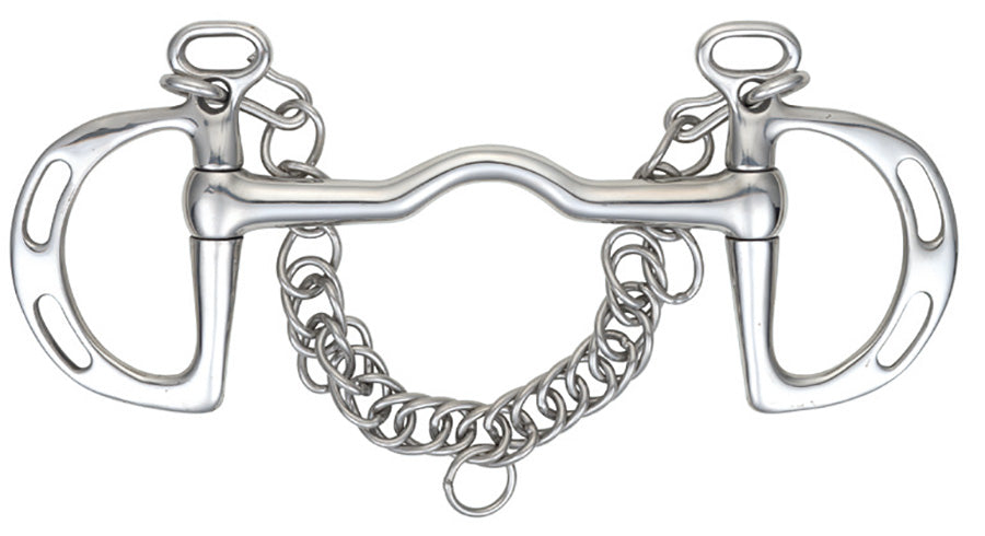 Shires Slotted Cheek Port Mouth Kimblewick Bit, 5" Mouthpiece