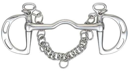 Shires Slotted Cheek Port Mouth Kimblewick Bit, 5" Mouthpiece