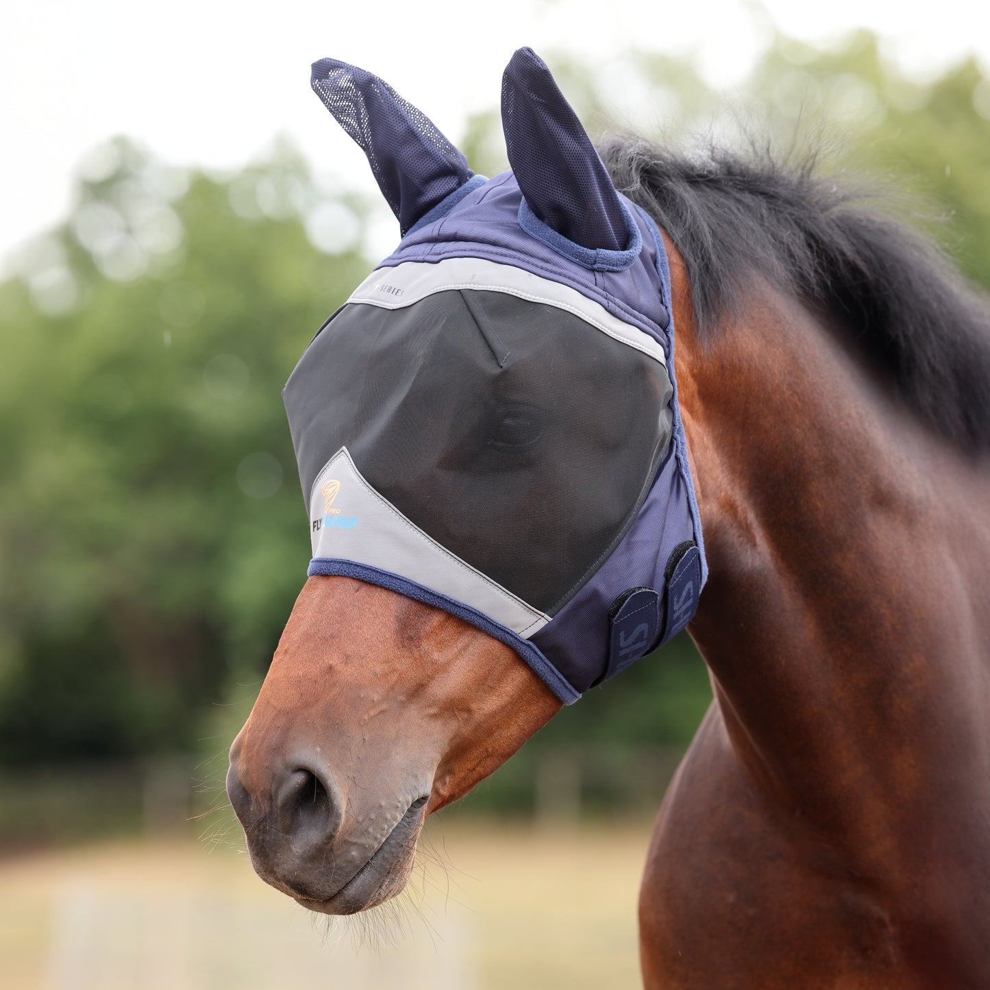 Shires FlyGuard Pro Fine Mesh Horse Fly Mask with Ears