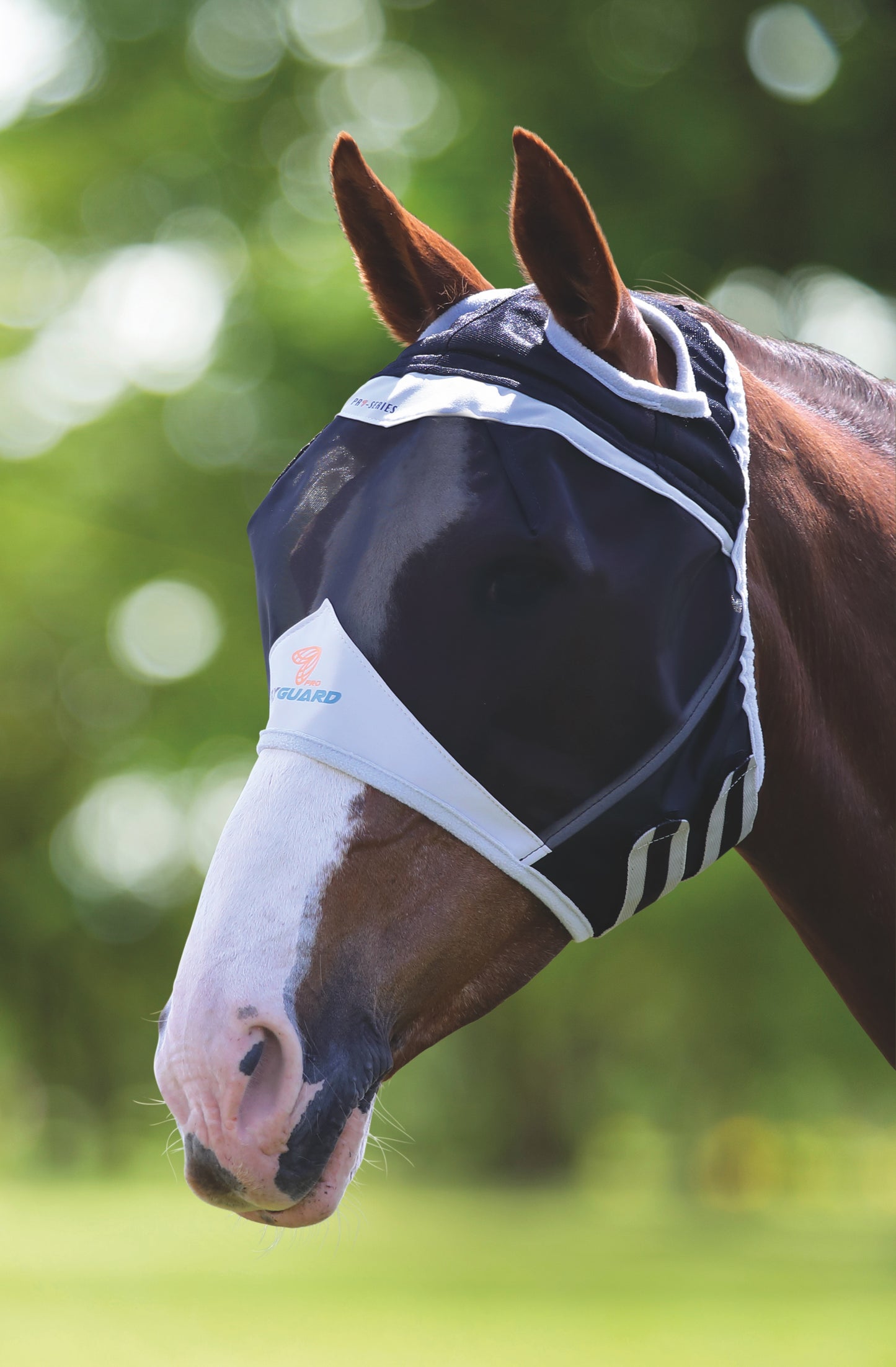 Shires FlyGuard Pro Fine Mesh Horse Fly Mask with Ear Holes