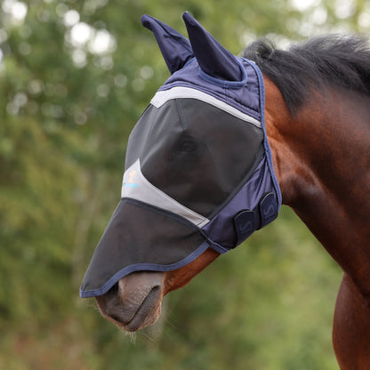 Shires FlyGuard Pro Fine Mesh Horse Fly Mask with Ears & Nose
