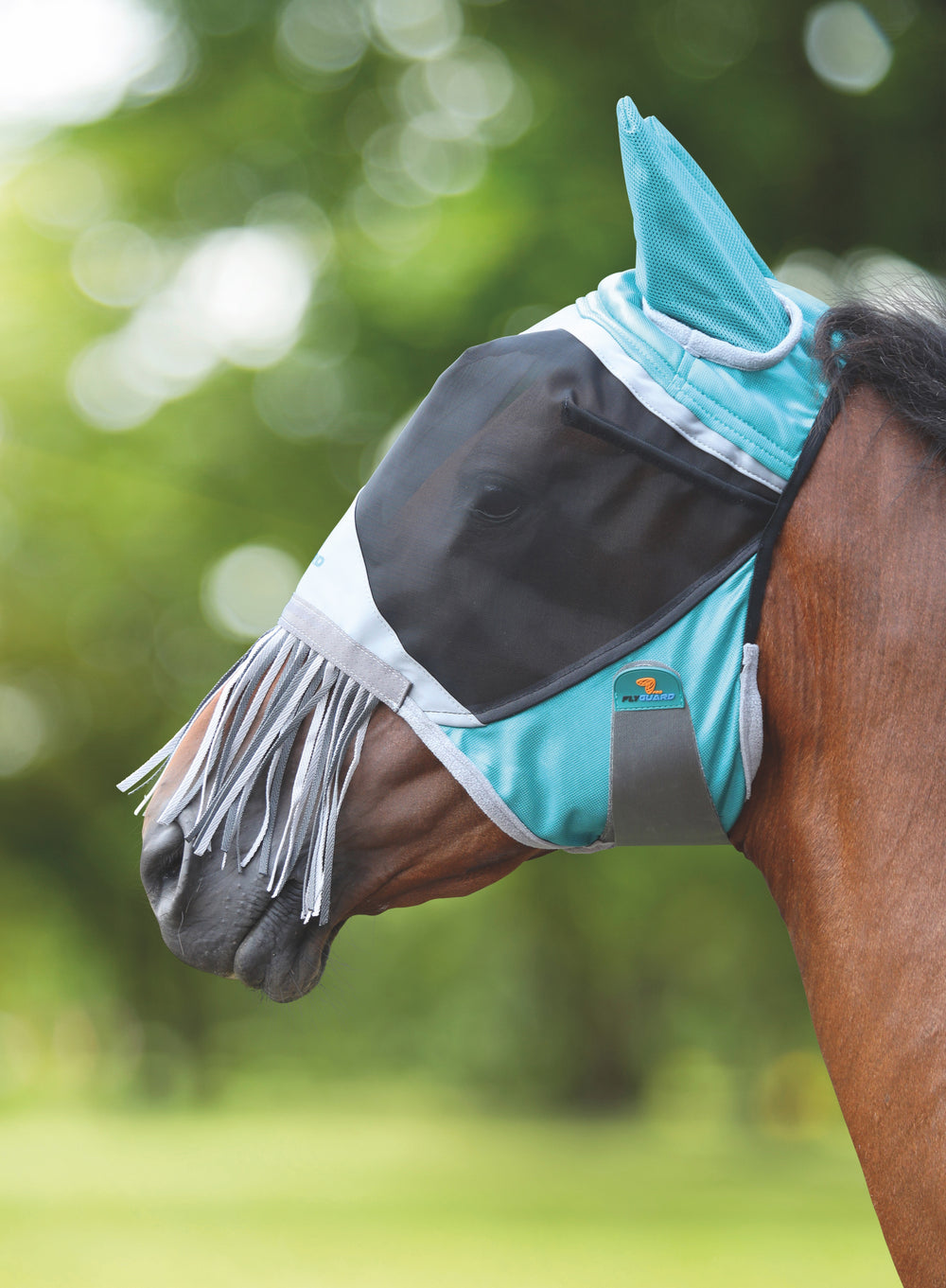 Shires FlyGuard Pro Deluxe Fly Mask with Nose Fringe