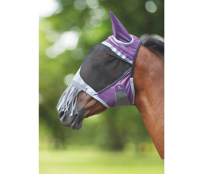Shires FlyGuard Pro Deluxe Fly Mask with Nose Fringe