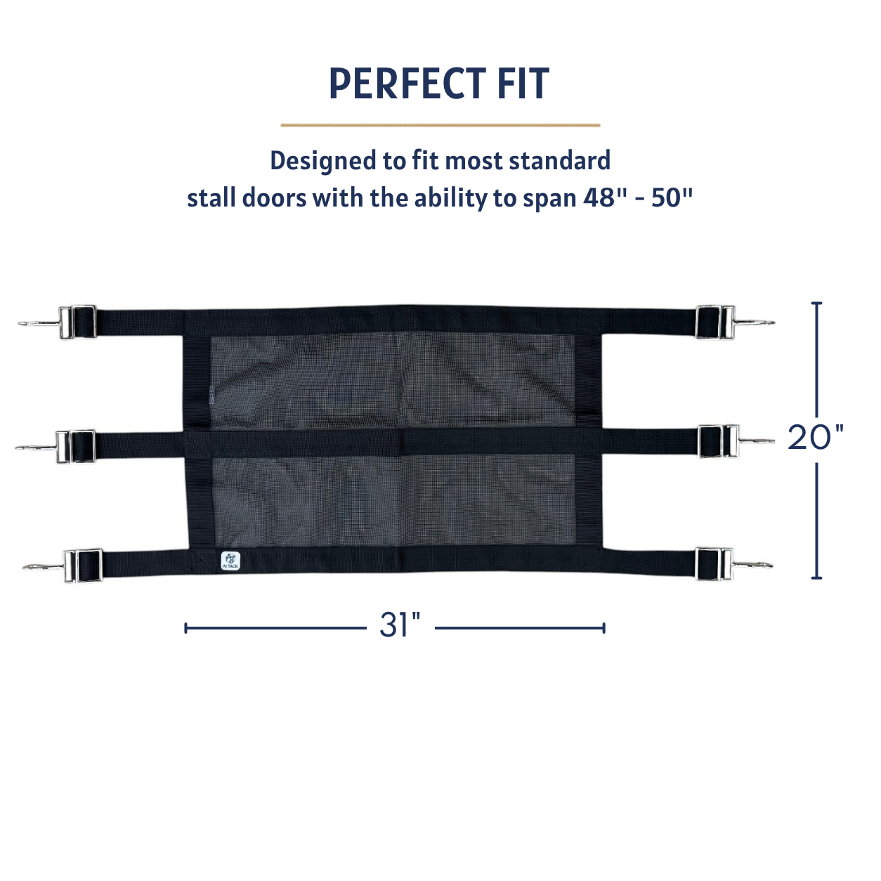 AJ Tack Premium Mesh Horse Stall Guard with Eye Hooks