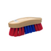red and blue bristle horse brush