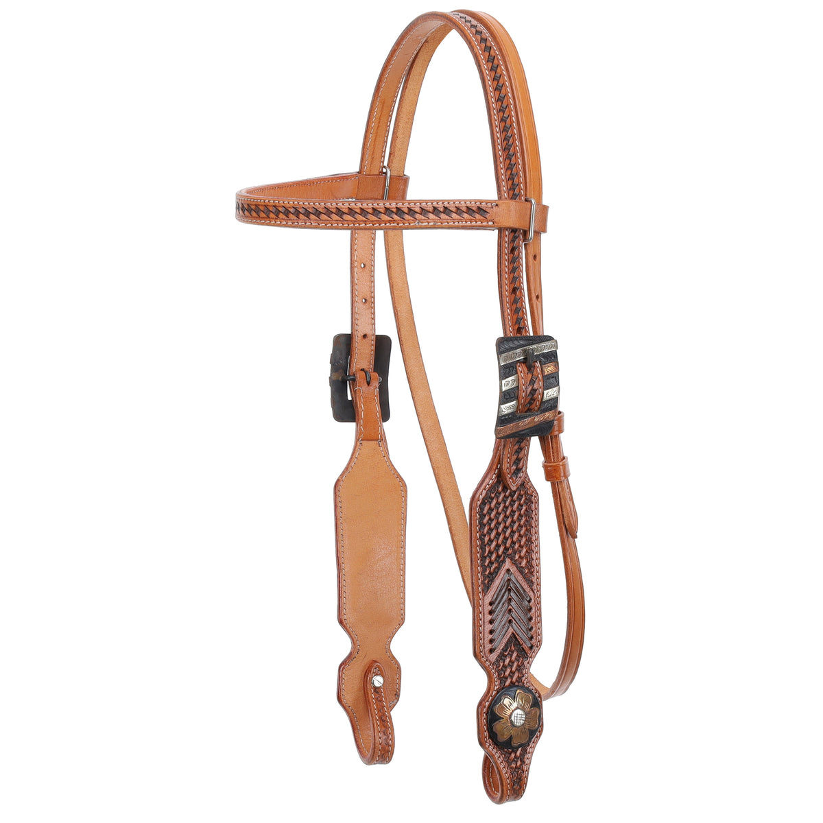 Showman Stitch & Weave Browband Headstall and Breast Collar Set