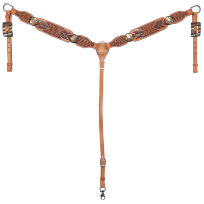 Showman Stitch & Weave Browband Headstall and Breast Collar Set