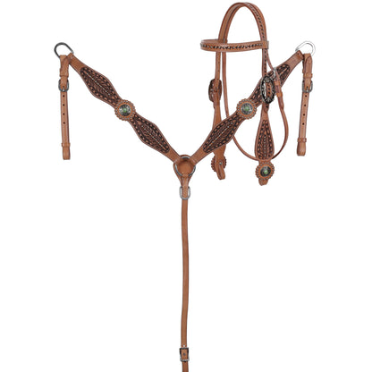 Showman Silverwing Browband Headstall and Breast Collar Set
