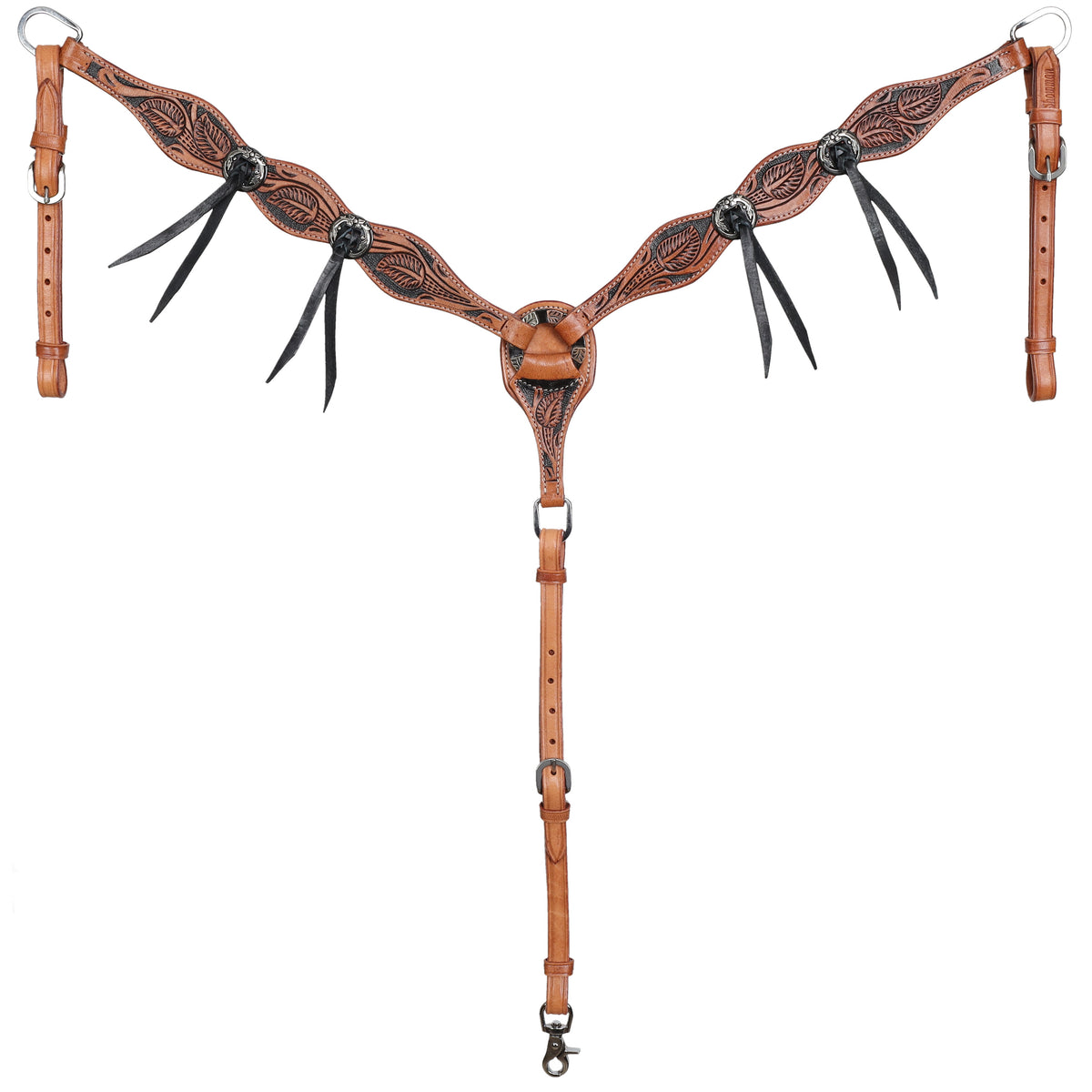Showman Ornate Outlaw Browband Headstall and Breast Collar Set