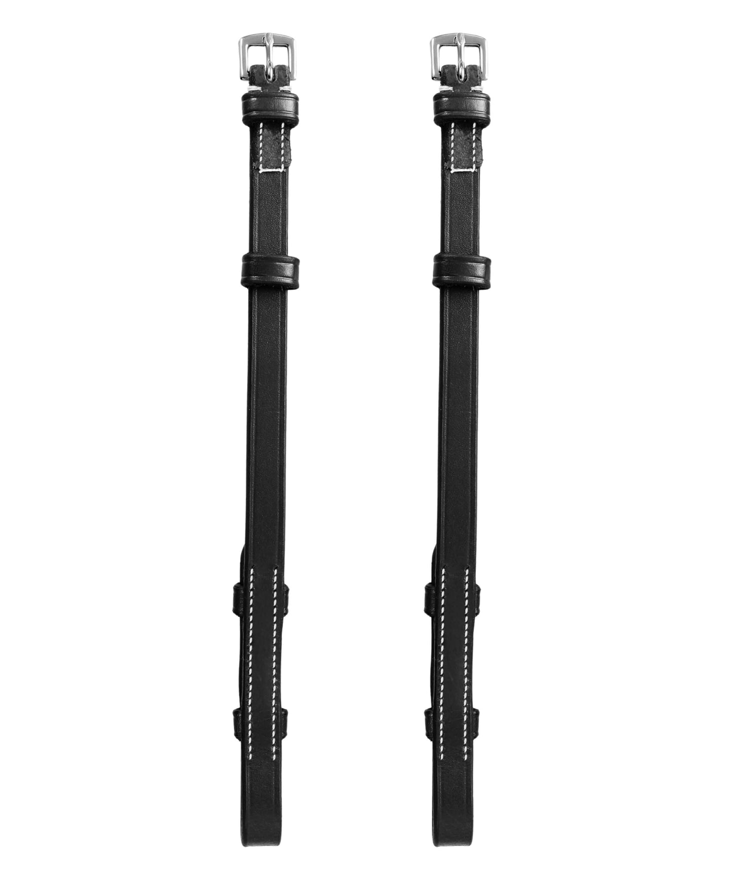 ExionPro Bridle Cheek Pieces With Hook Fastening - White Stitching