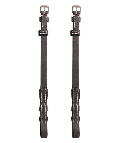 ExionPro Bridle Cheek Pieces With Buckle Fastening - White Stitching