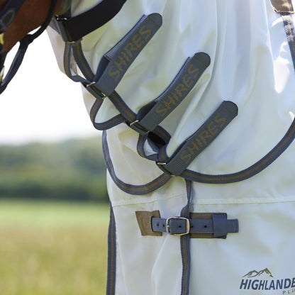 Shires Highlander Plus Sweet Itch Combo Horse Fly Rug with Hood