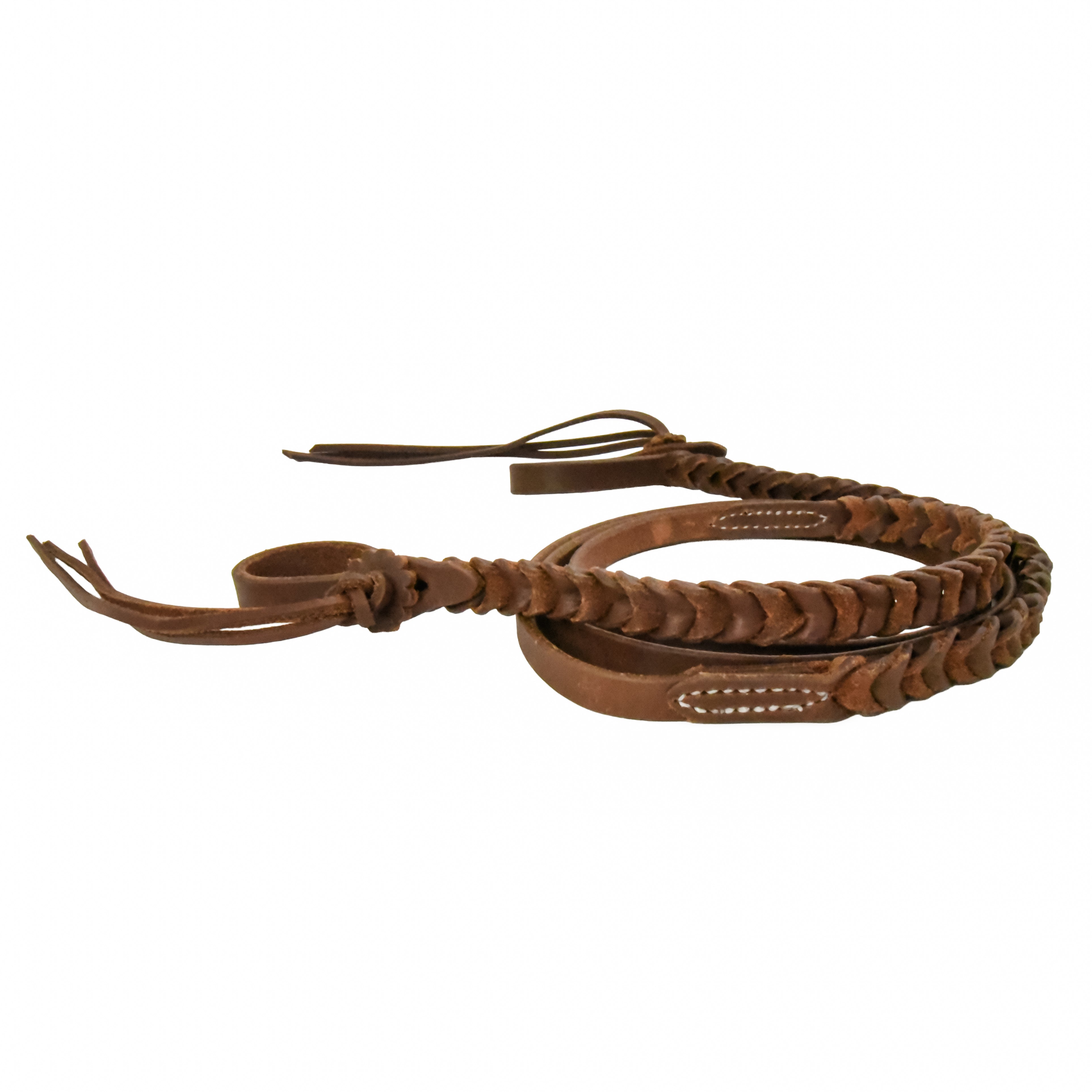 Oiled Braided Rattlesnake Roper Reins - Thumbnail 5