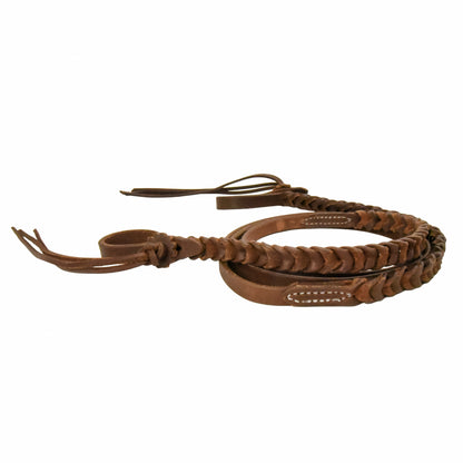 AJ Tack Oiled Braided Rattlesnake Roper Reins - 5/8in x 8ft